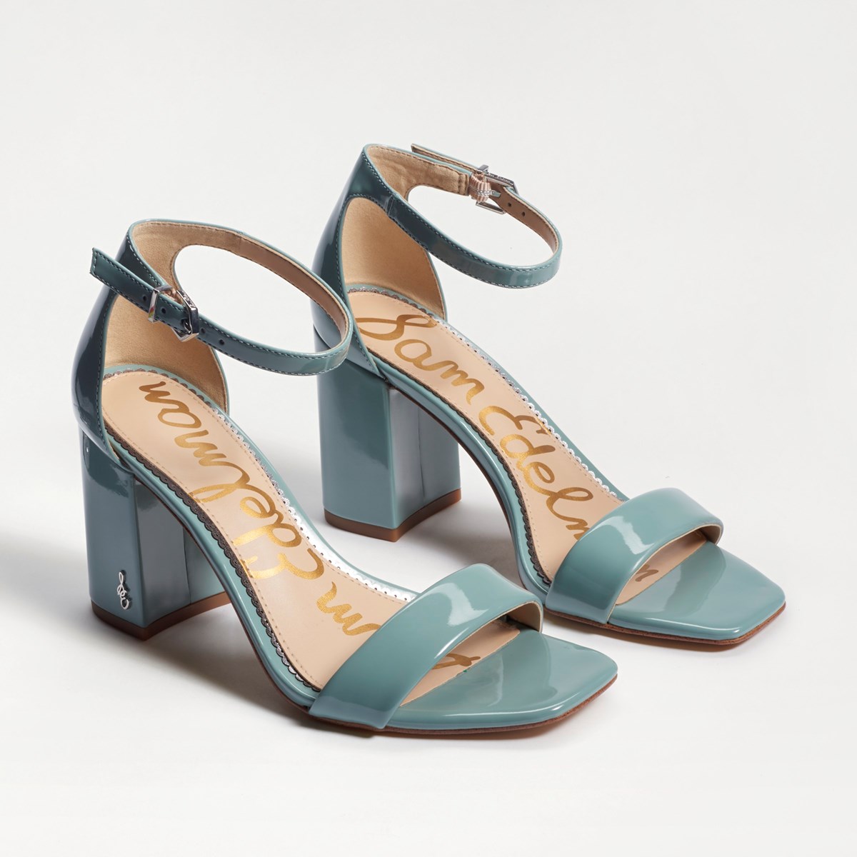 aqua block heels