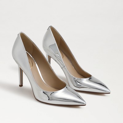 metallic silver shoes