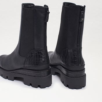 Sam Edelman Genia Lug Sole Chelsea Boot, Black Leather Sam Edelman Genia Lug Sole Chelsea Boot, Black Leather