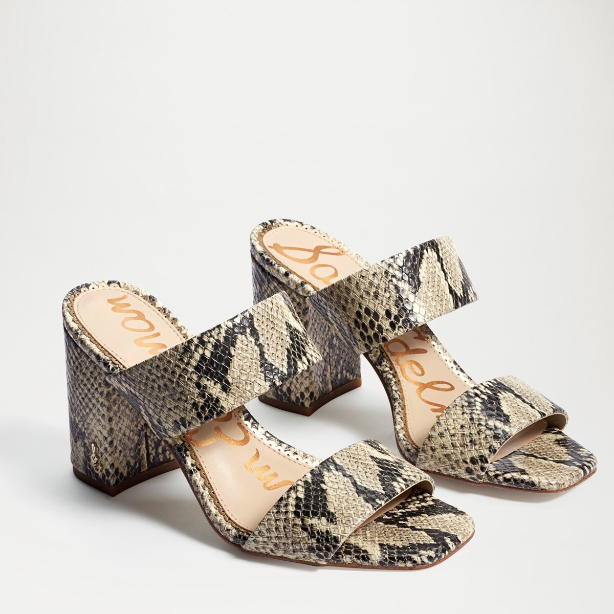 delaney block heel mule