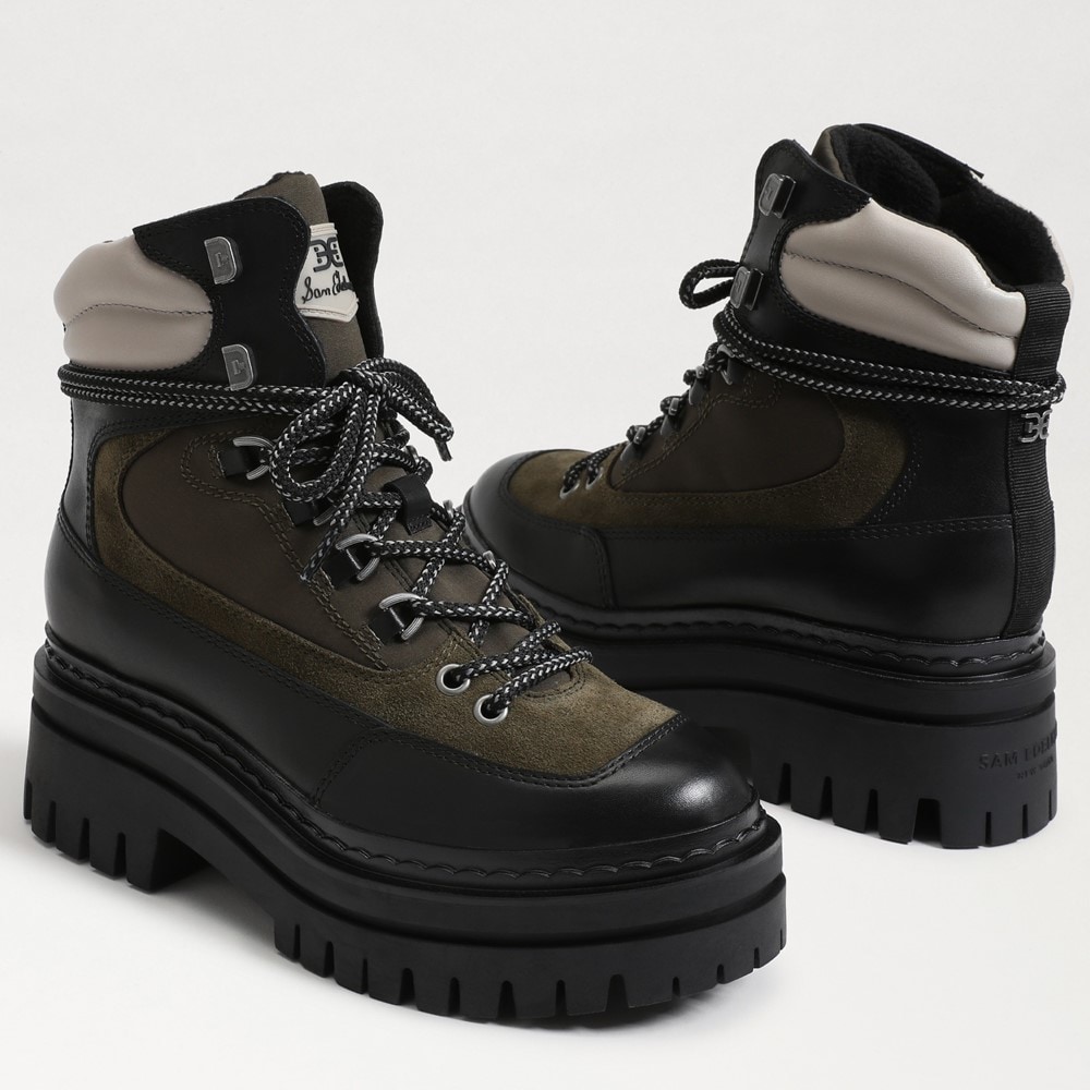 Lace up deals lug sole booties