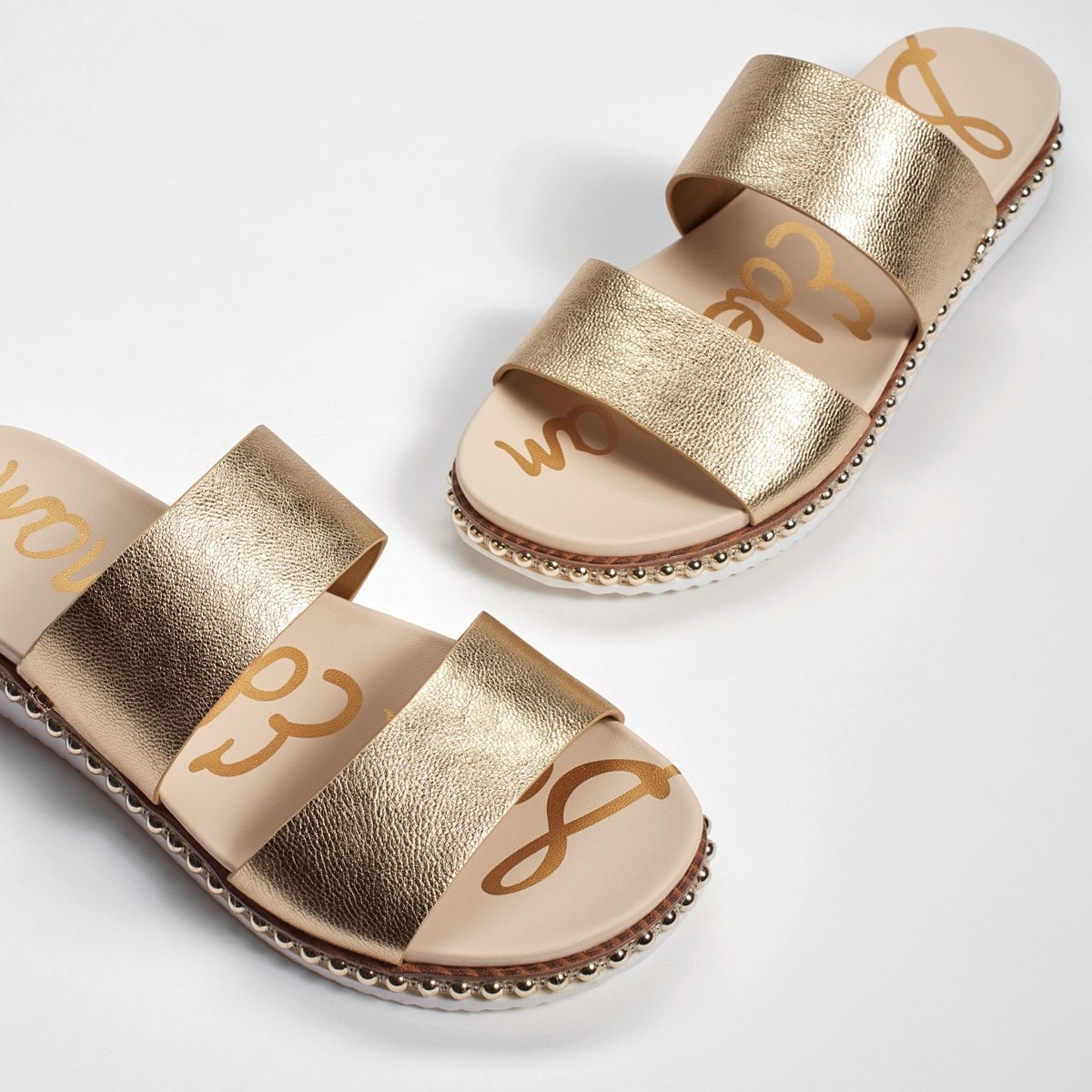 Asha slide sandal gold Clearance