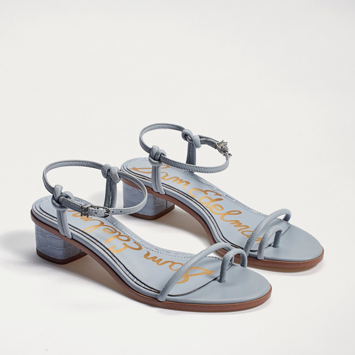 sam edelman blue block heels