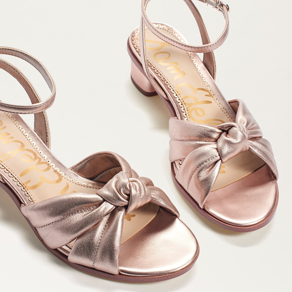 rhinestone sandals with bow