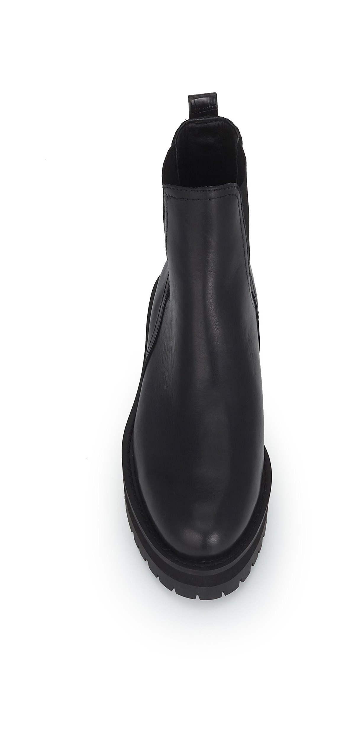 Sam Edelman Justina Lug Sole Chelsea Boot, Black Leather | Womens 