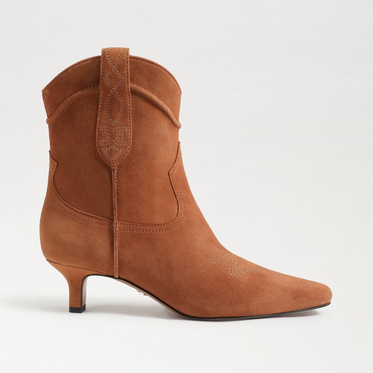 Sam Edelman Women's Taryn Suede Western Booties - Frontier Brown - Size 8.5