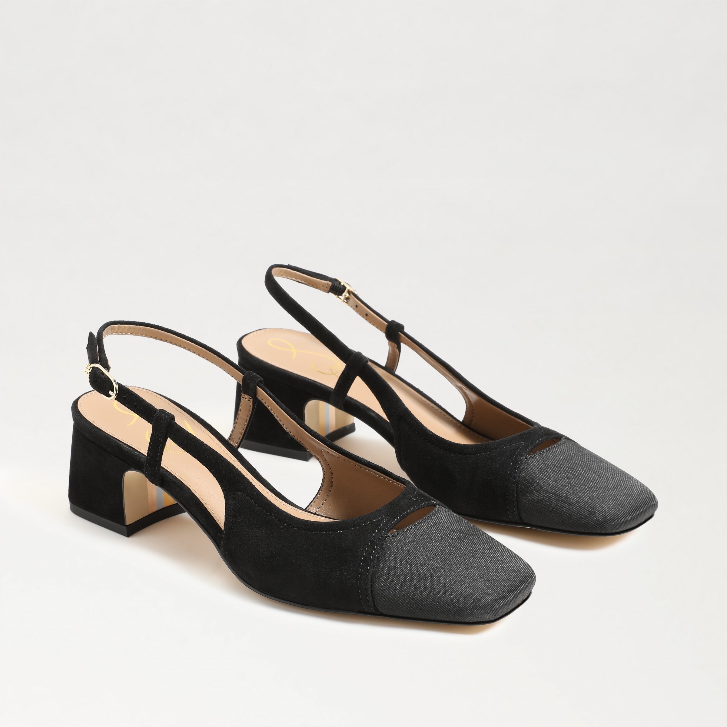 block heel sling back sandals