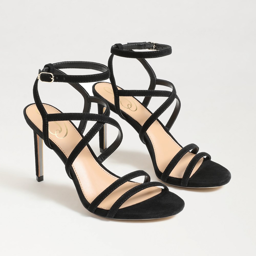 Sam edelman black strappy heels outlet