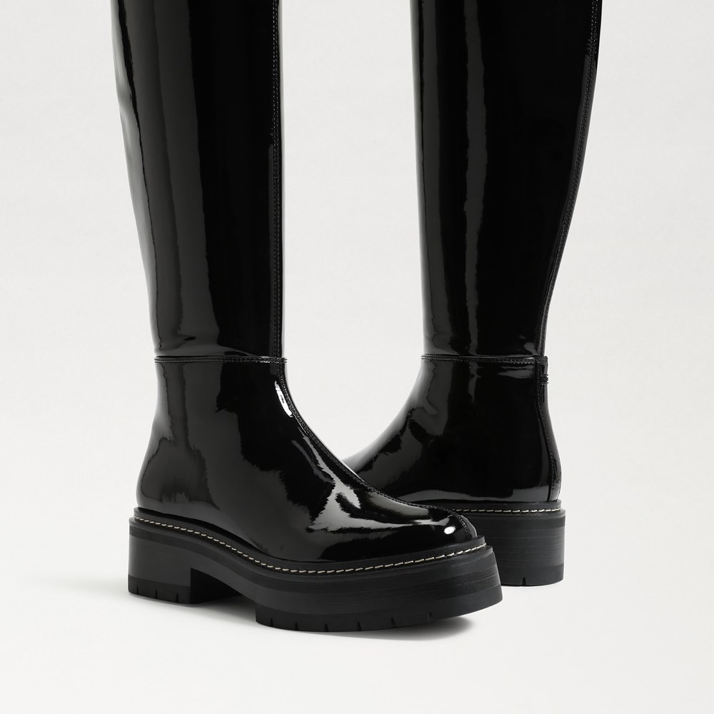 patent leather boots