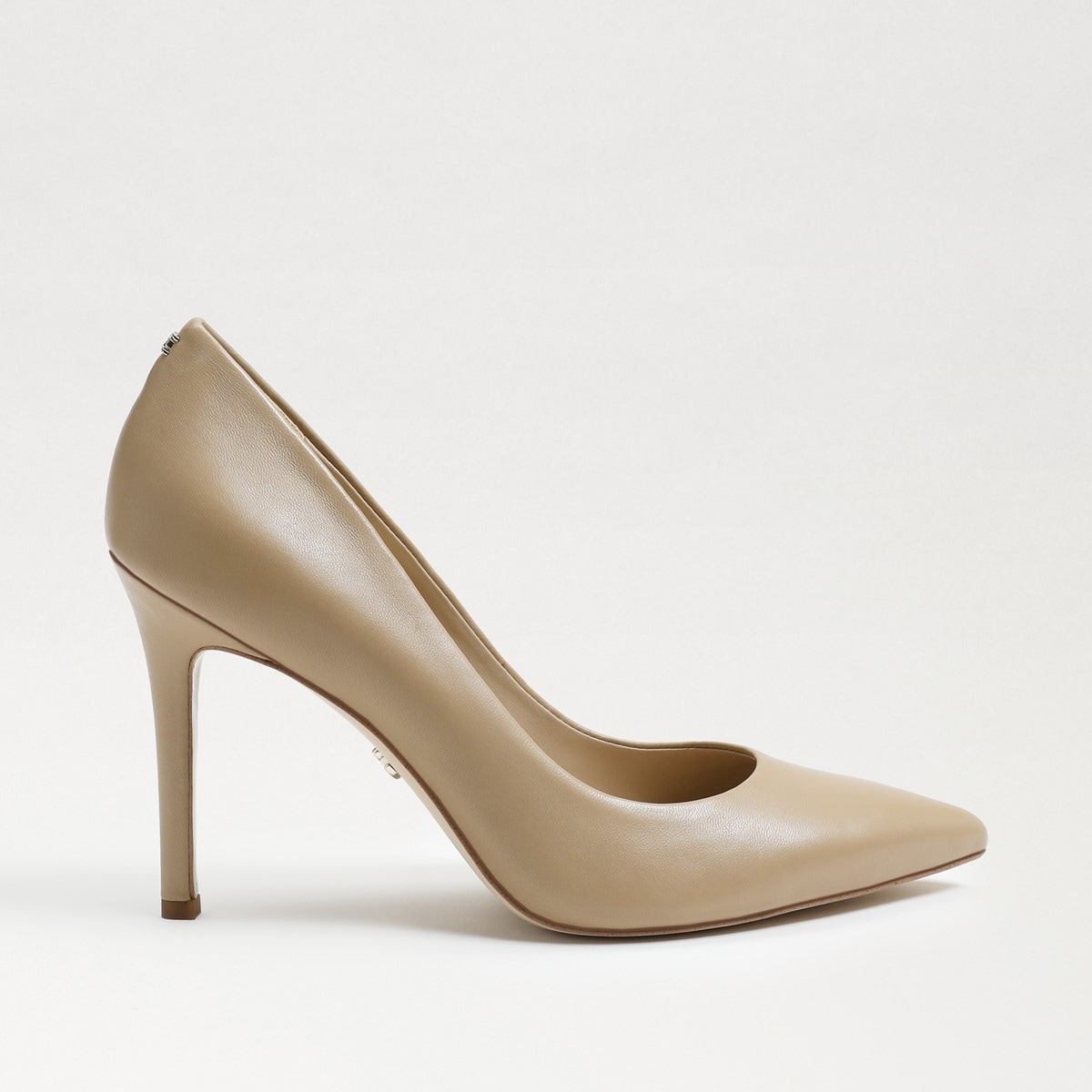 Hazel Pointed Toe Heel Soft Beige Leather | Womens Heels | Sam Edelman
