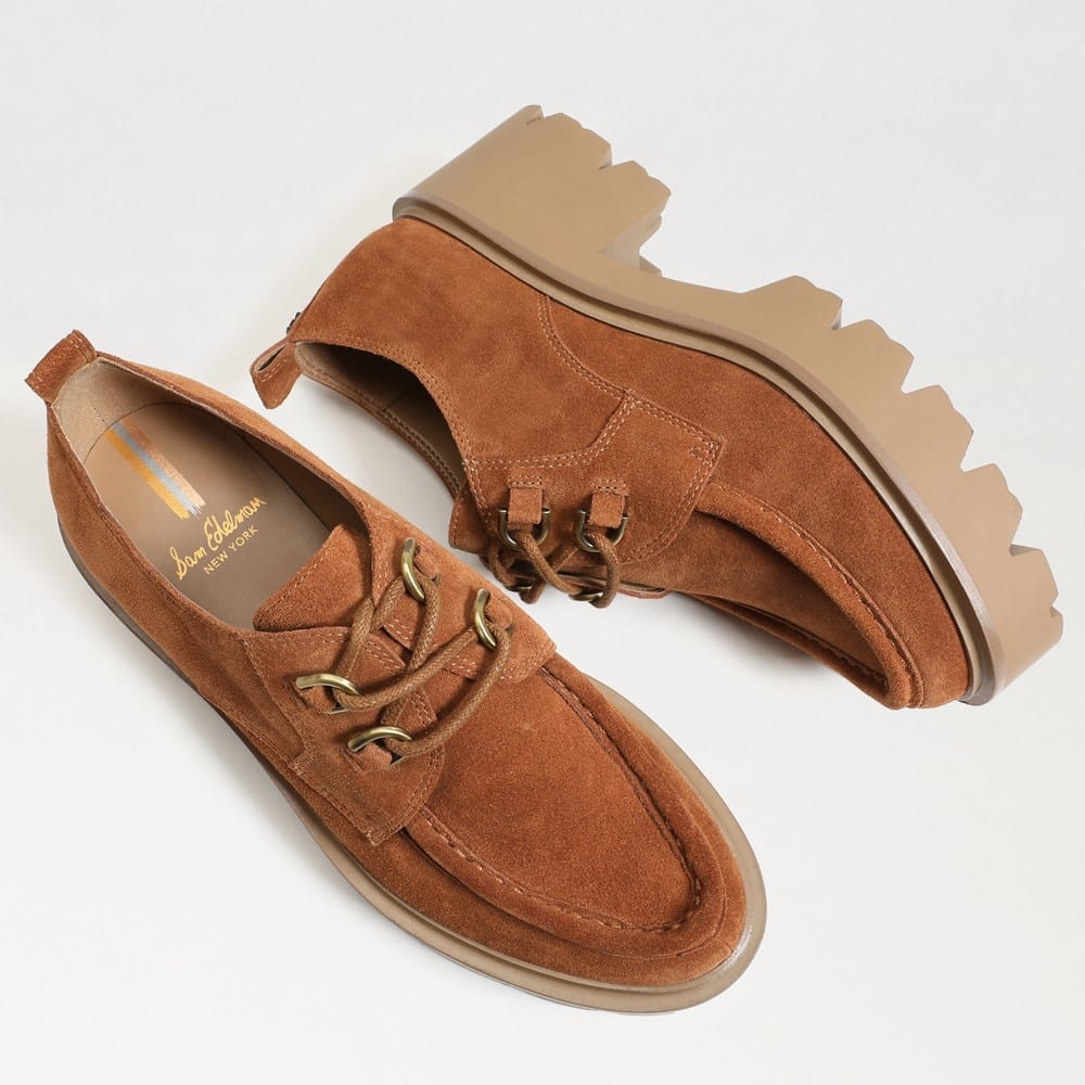 Sam Edelman Monna lace-up lug sole loafers in Frontier Brown suede. Size 9 Men\'s Monna Lace up Lug Sole Loafer | Sam Edelman | ReLove main image 3