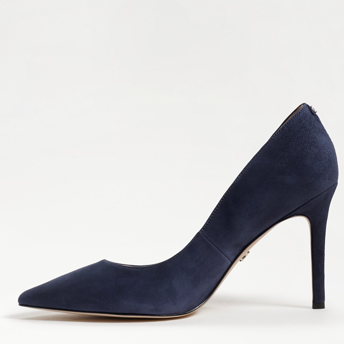 navy suede stilettos