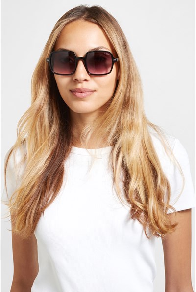 Thin Oversized Square Sunglasses