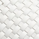White Woven Leather