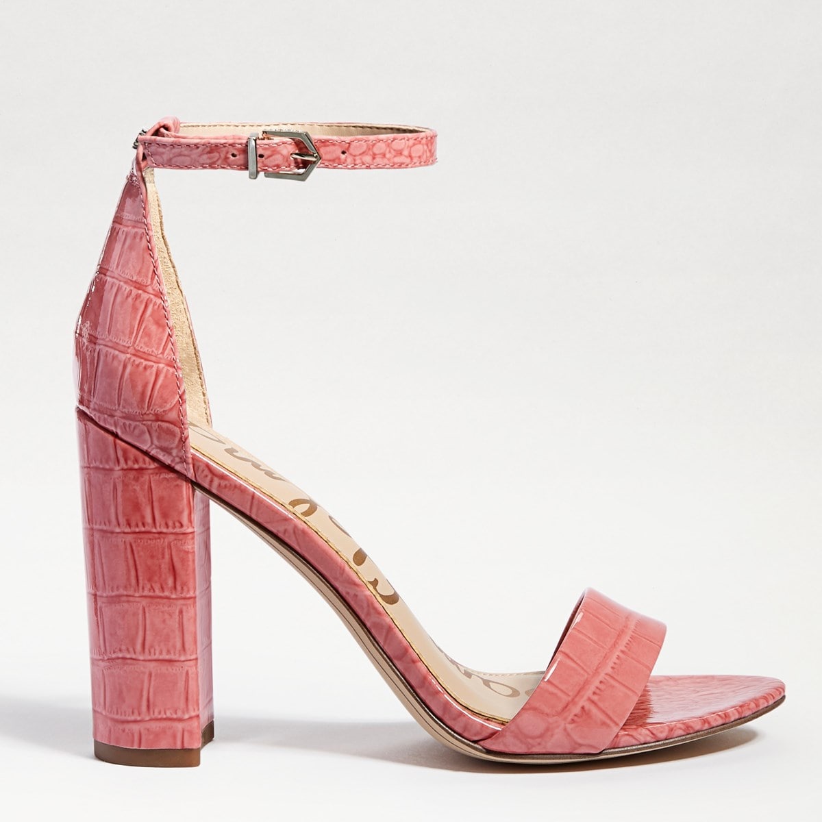raspberry block heels