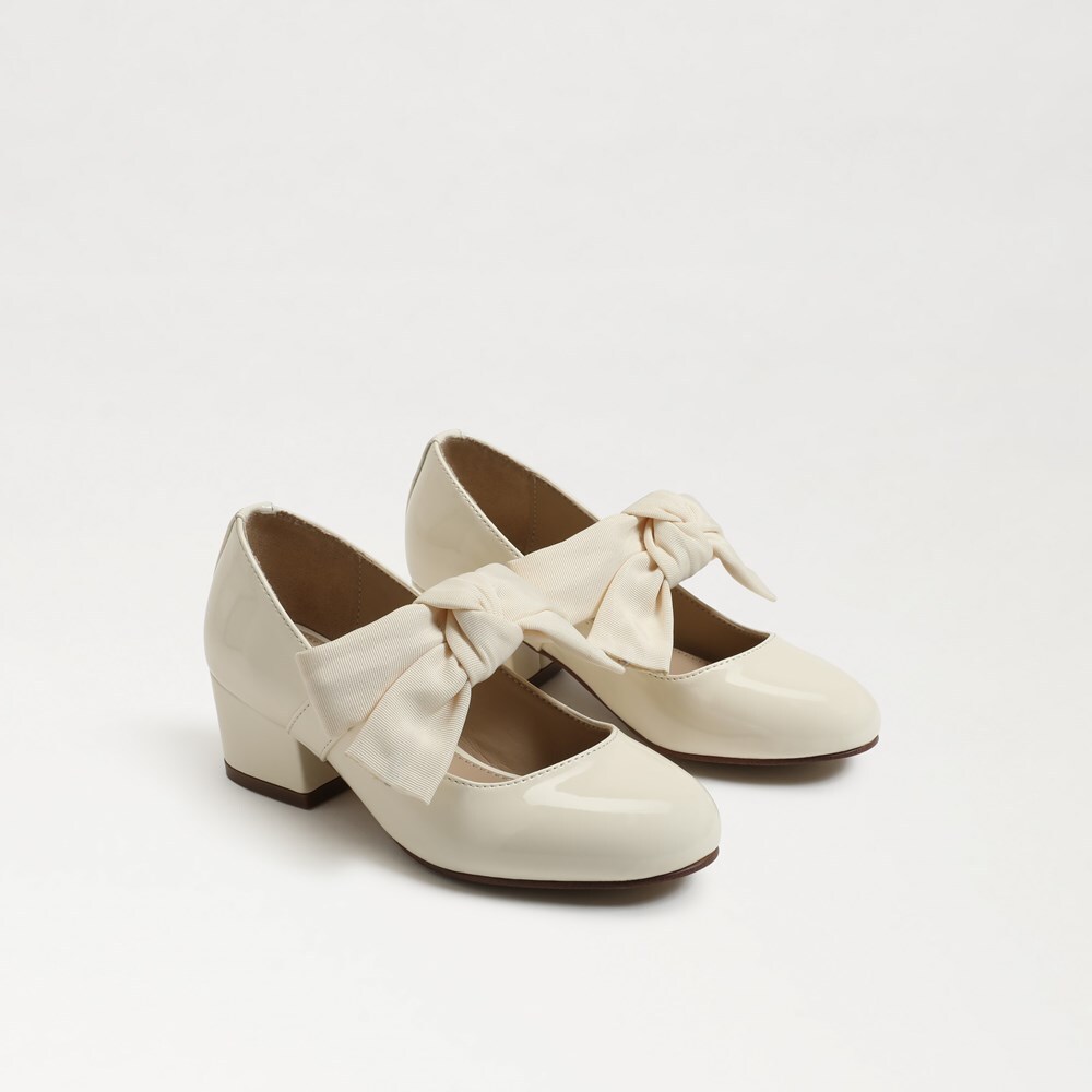 Sam Edelman Kids Shoes Sam Edelman Girls Teddy Kids Dress Shoes - Bow  Accent With Small Heel Girls Shoes Sam Edelman ガールズ テディ キッズ