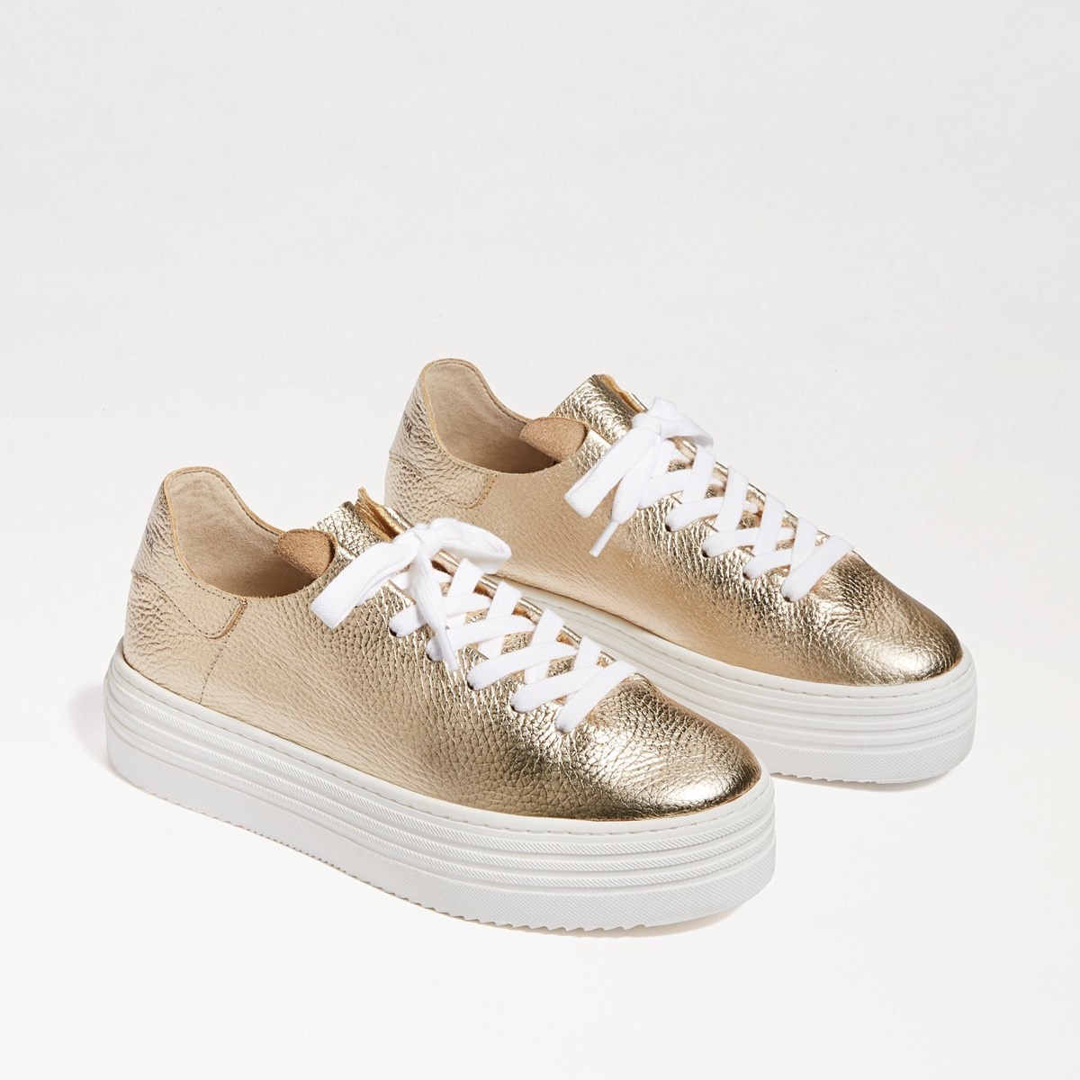 gold platform sneakers