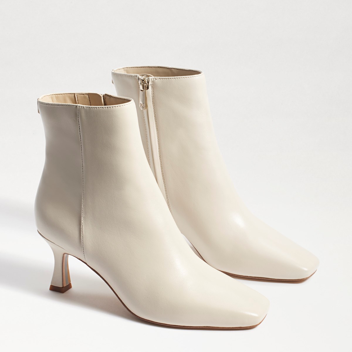 tan kitten heel booties