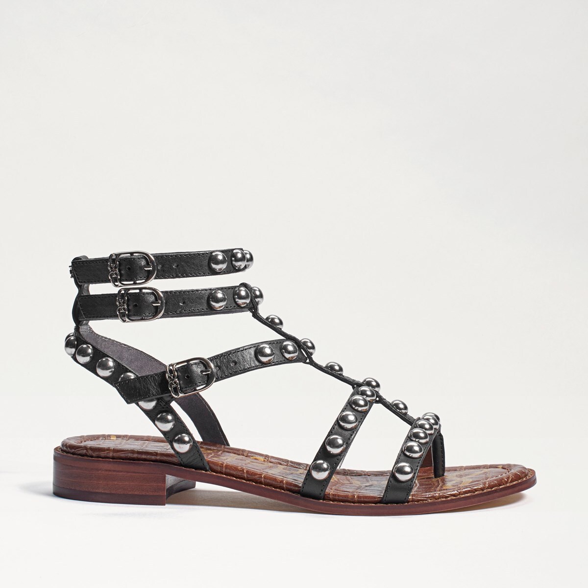 sam edelman black studded sandals