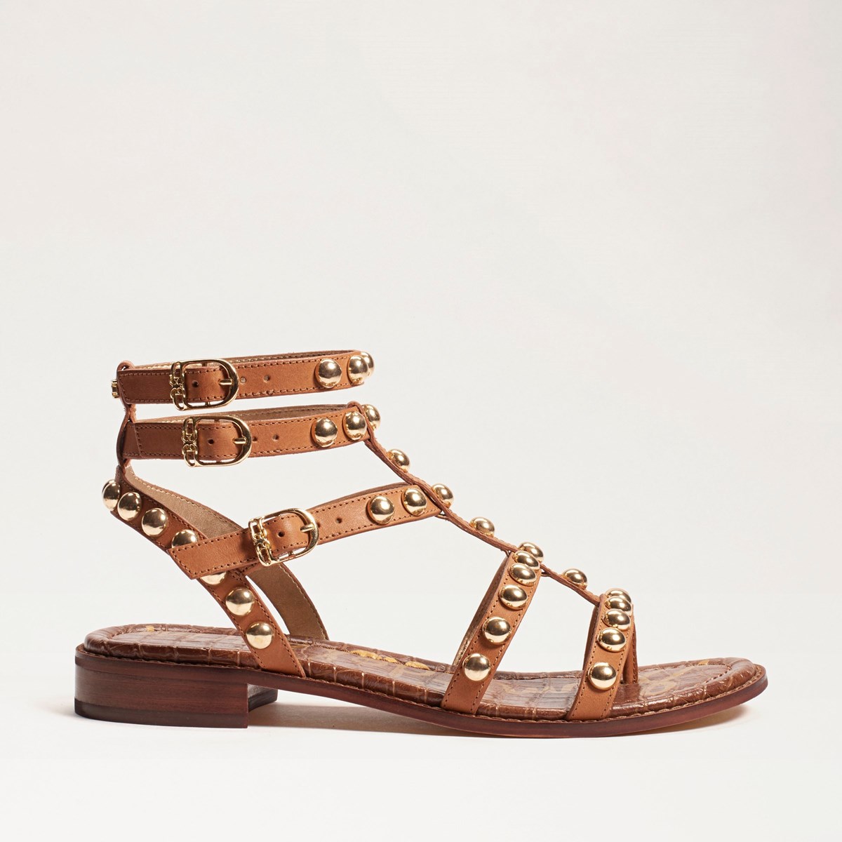 white studded gladiator sandals