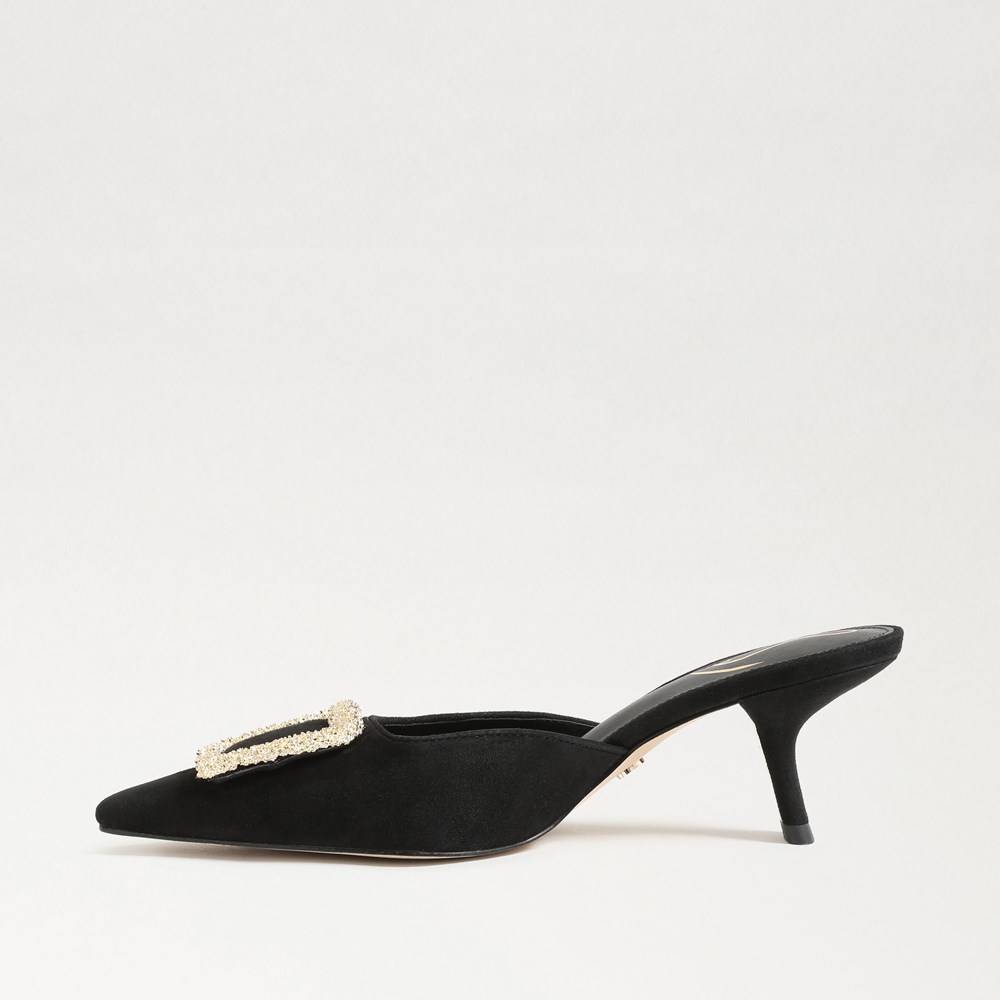Brit Kitten Heel Mule - Left