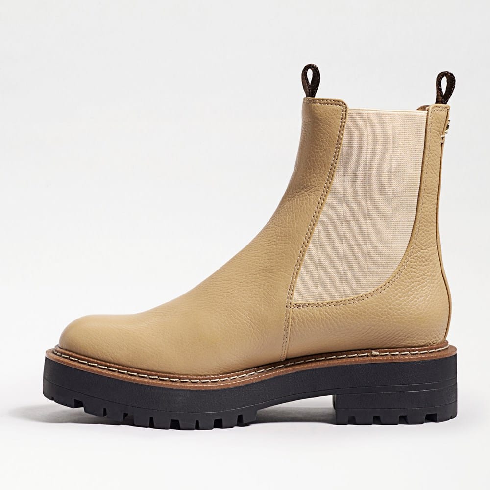 Sam Edelman Tan‎ Chelsea Boots Chunky Black Sole Detail 9 Amazon.com | Sam Edelman Women main image 3