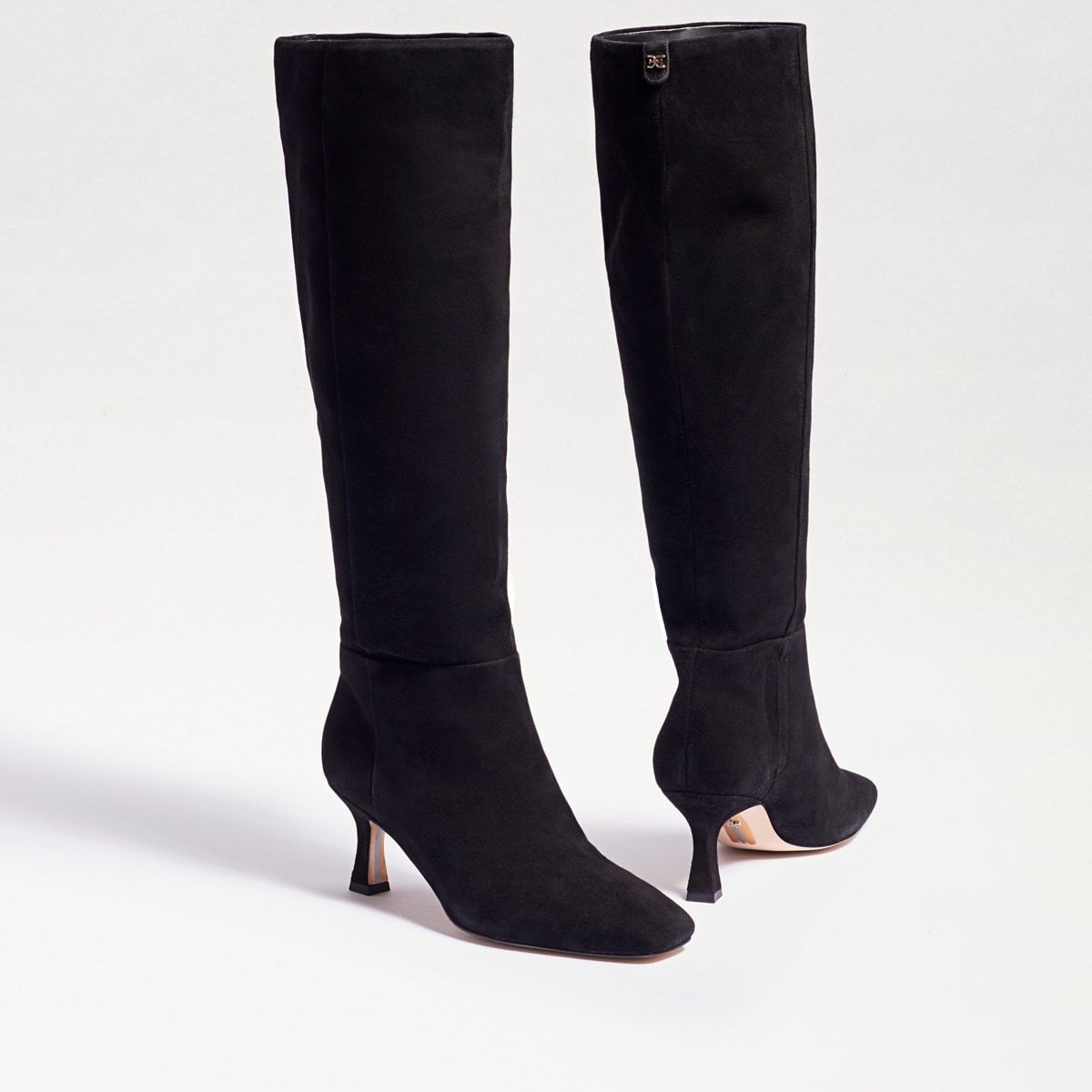 kitten heel long boots
