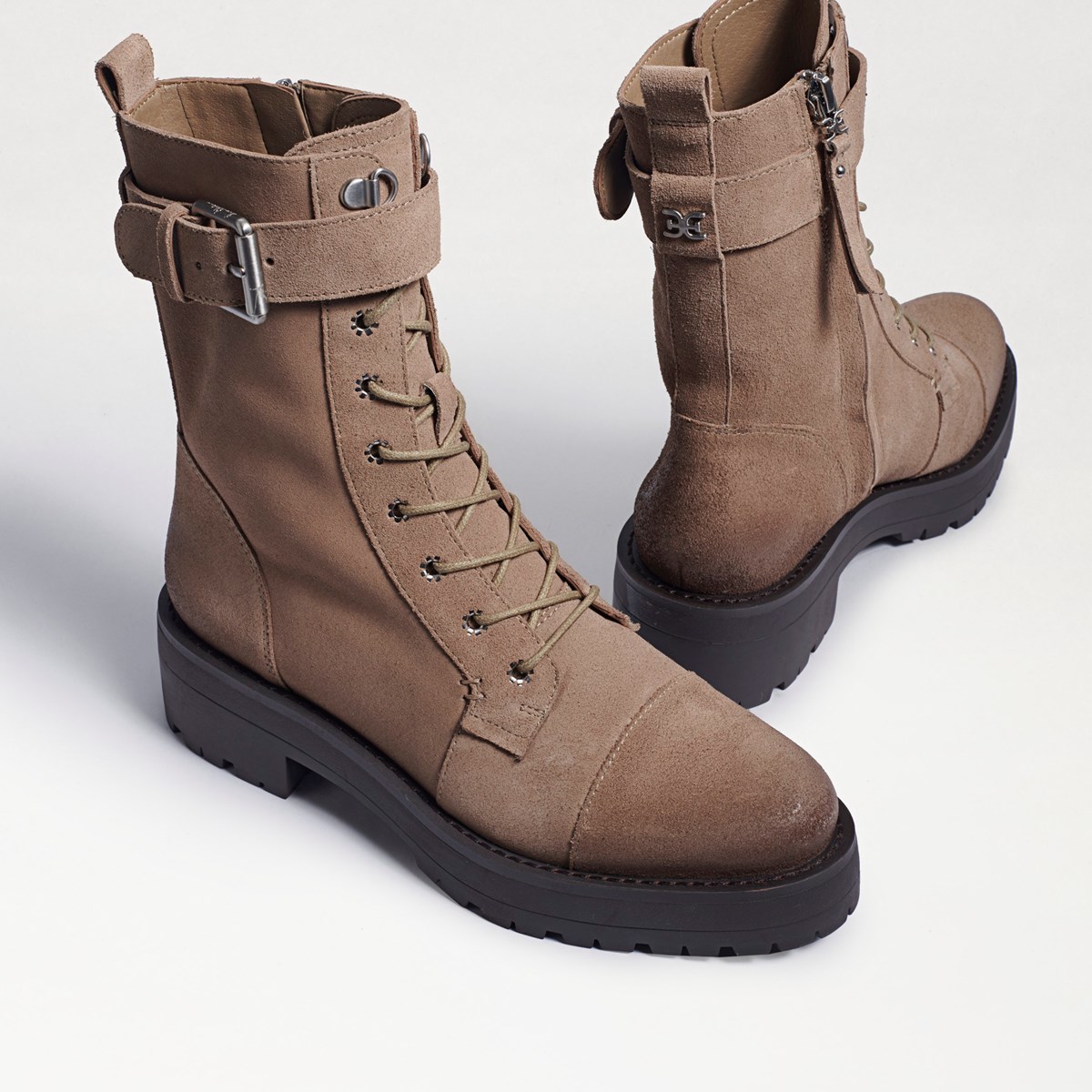 Sam Edelman Junip Combat Boot, Black Leather | Womens Boots and 