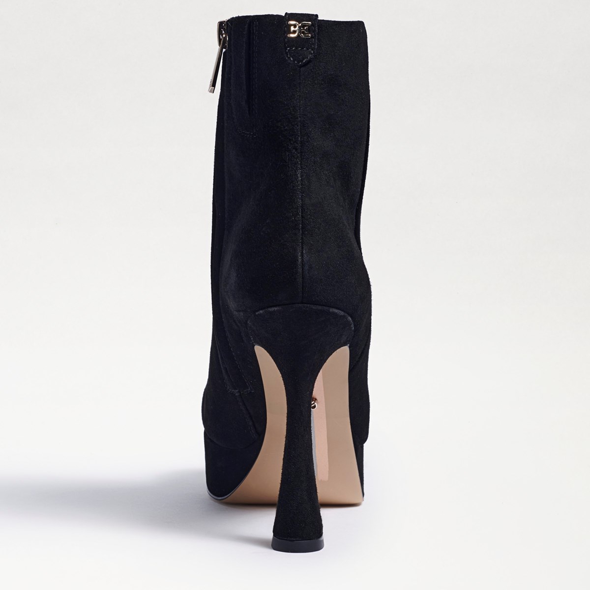Details about / Cobalt Blue Faux Suede w Zipper High Heel Platform Ankle Boot Qupid Scent-08
