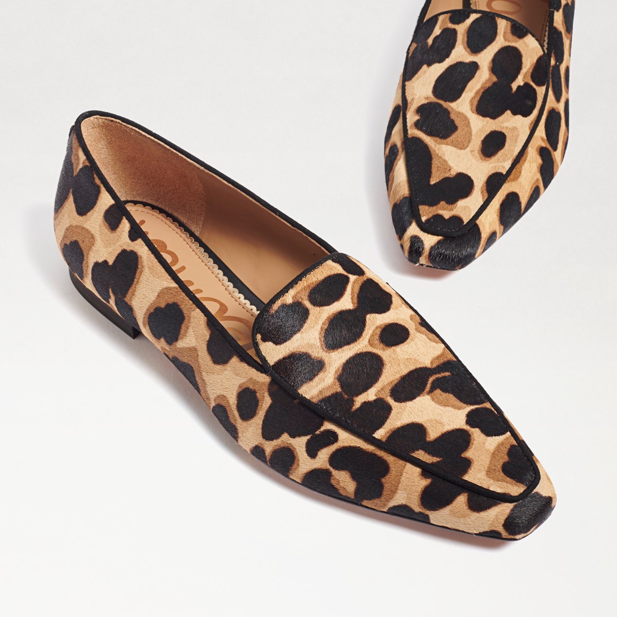 leopard slip on loafers