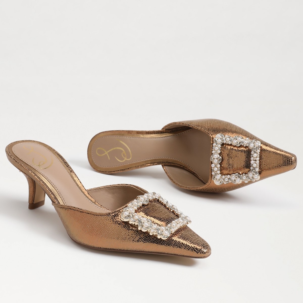 Sam Edelman Brit Luster Kitten Heel Mule | Women's Mules