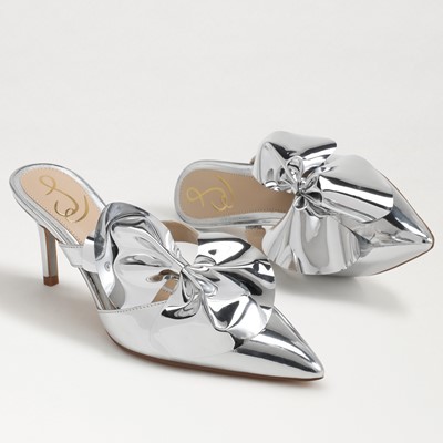 metallic silver shoes