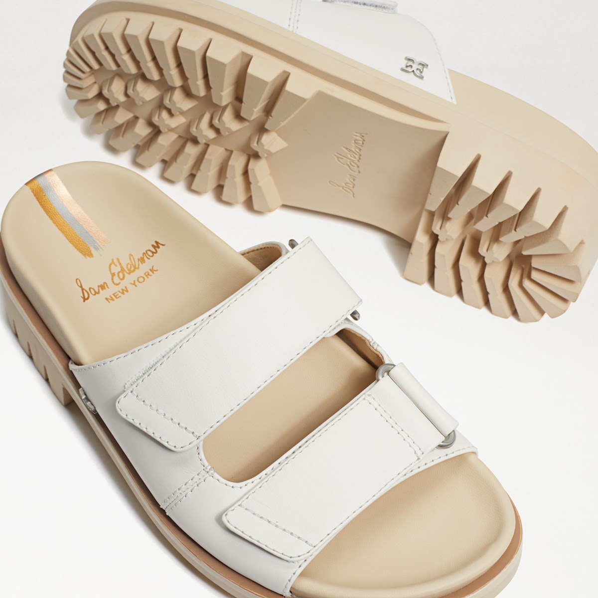 Eliana Platform Slide Sandal Bright White Leather | Womens Sandals ...