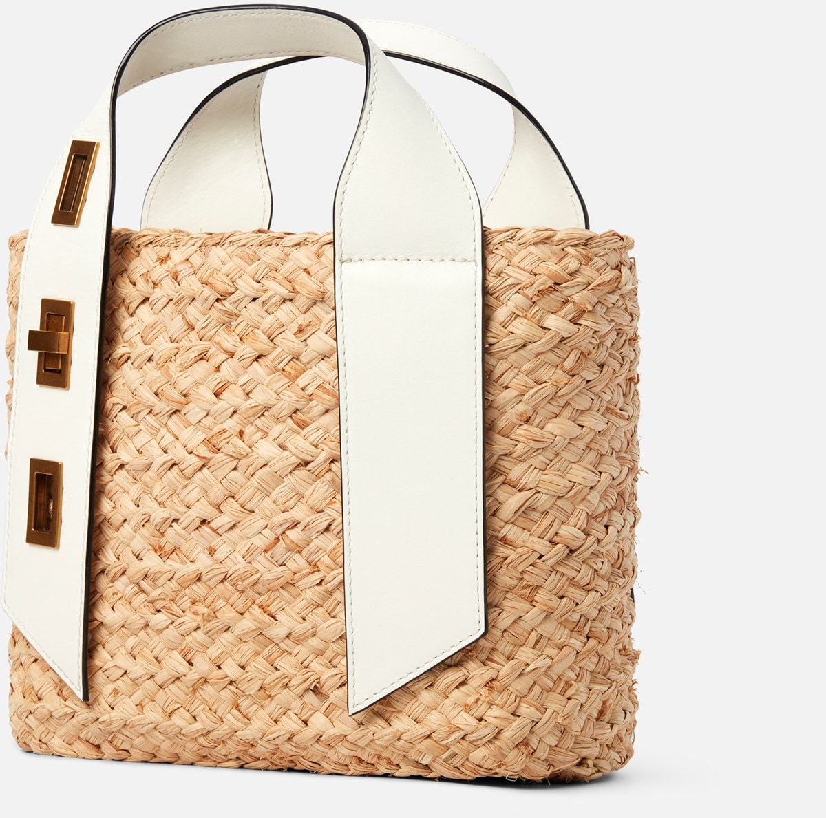 lined straw tote bolsa