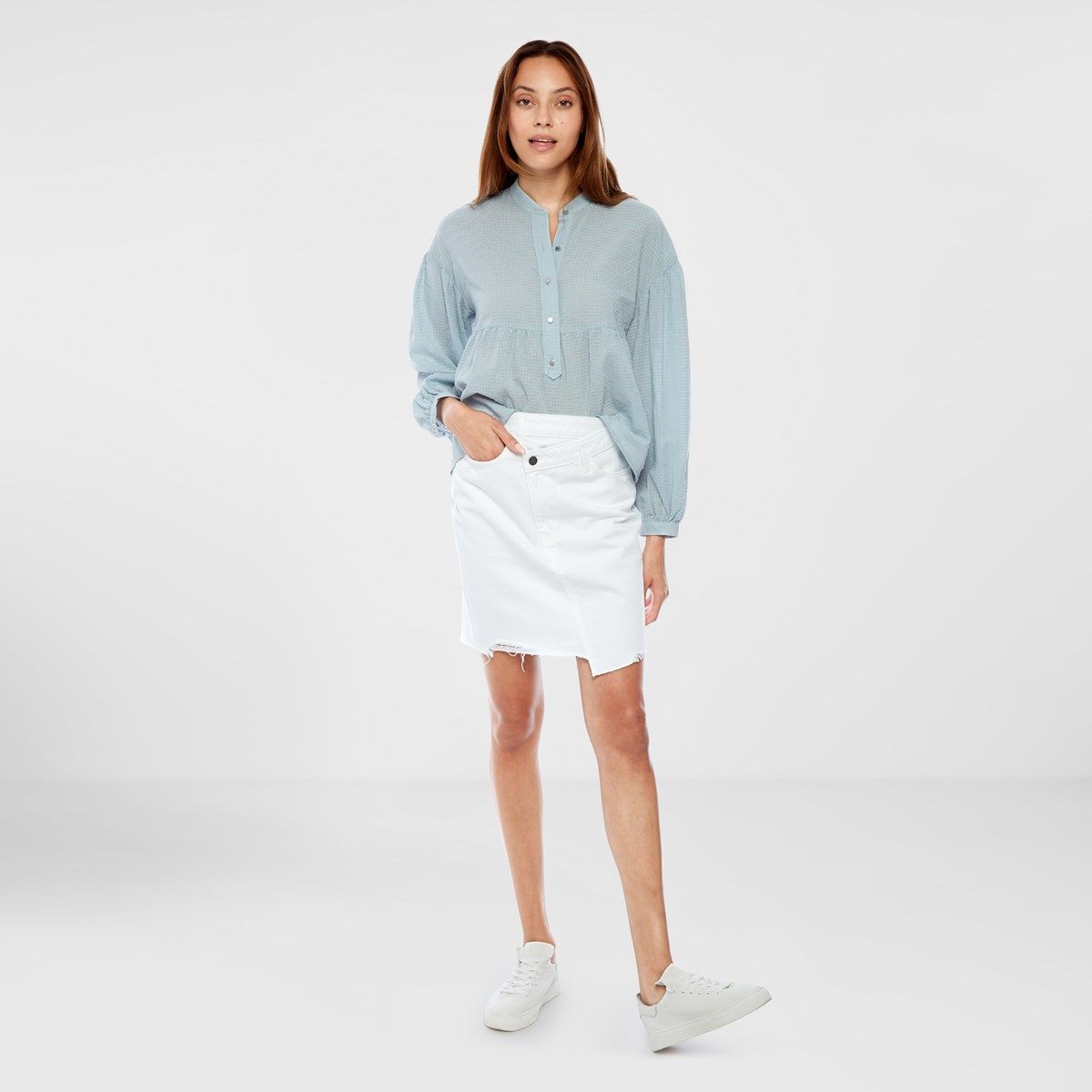 Sam Edelman Riley Asymmetrical Raw Hem 