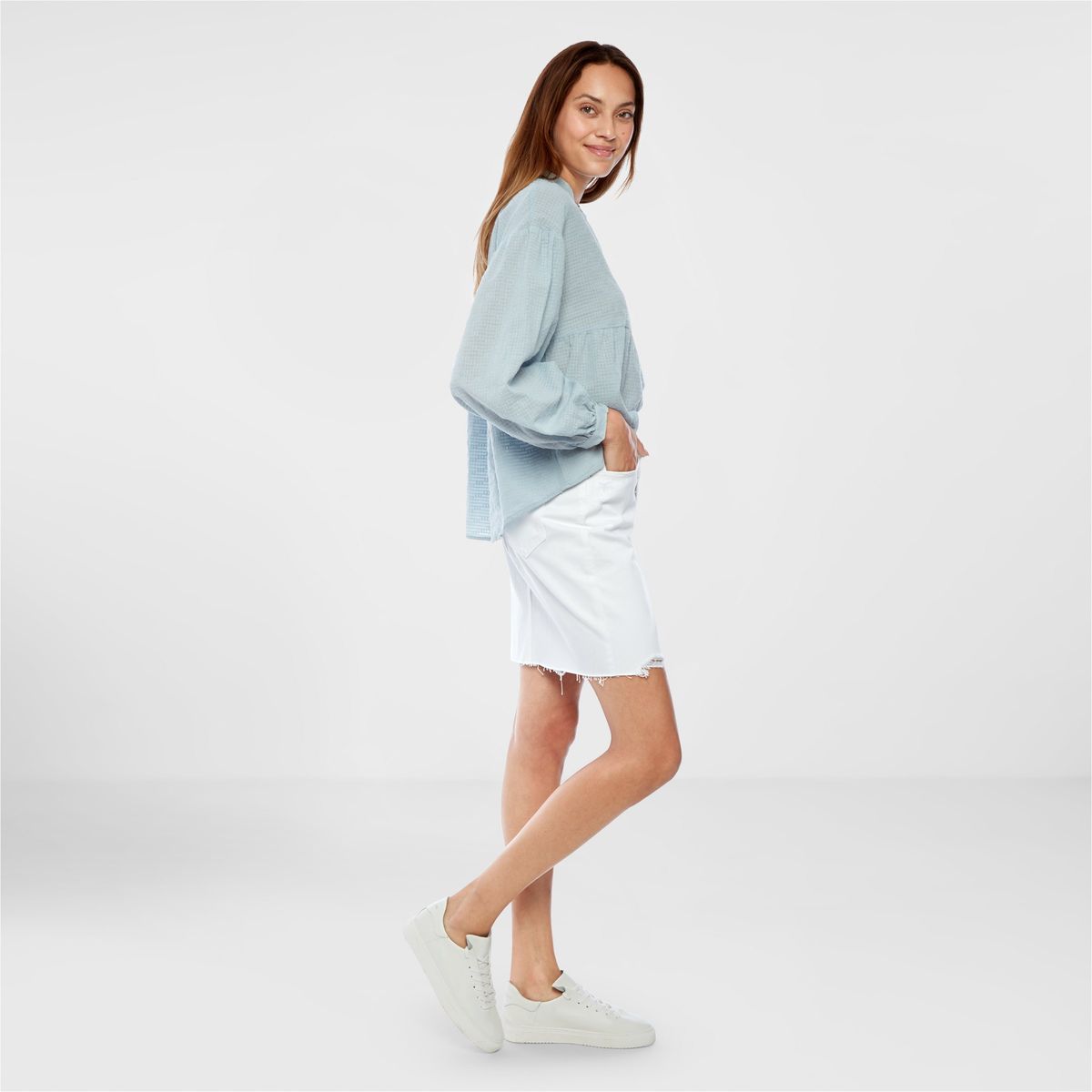 Sam Edelman Riley Asymmetrical Raw Hem 