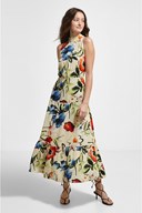 High Neck Floral Tier Maxi Dress - Pair