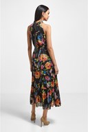 High Neck Floral Maxi Dress - Front