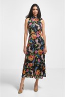 High Neck Floral Maxi Dress - Pair