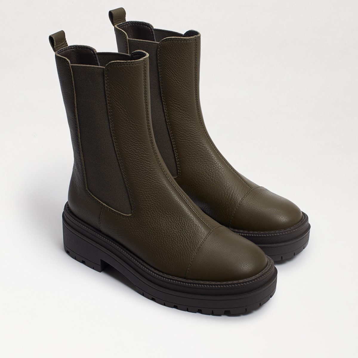 lol sydvest Opaque Wellington Lug Sole Chelsea Boot Alpine Green Leather | Womens Boots and  Booties | Sam Edelman