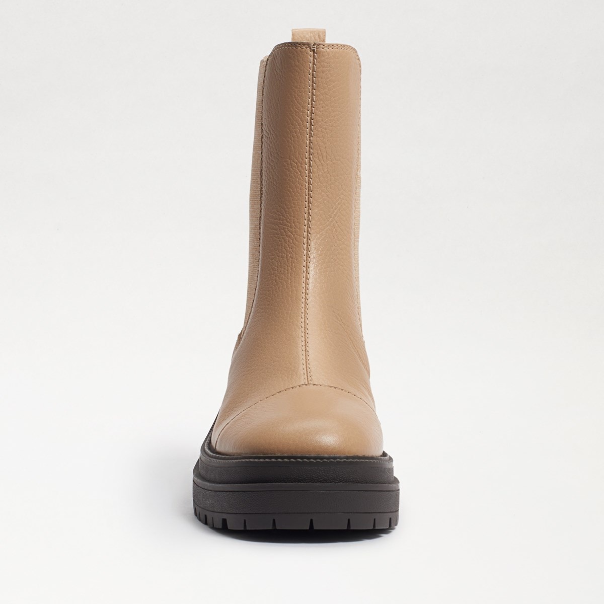 beige lug sole chelsea boots