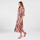 Floral Print Trapeze Maxi Dress - Right