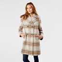 Double Breasted Wool Blend Coat - Front