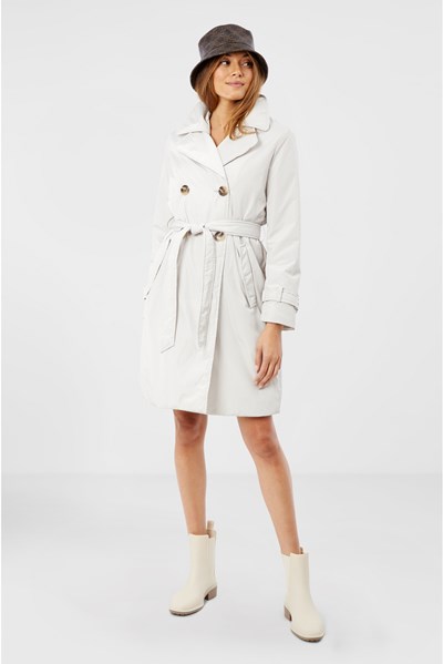 Double Breasted Padded Trench Coat