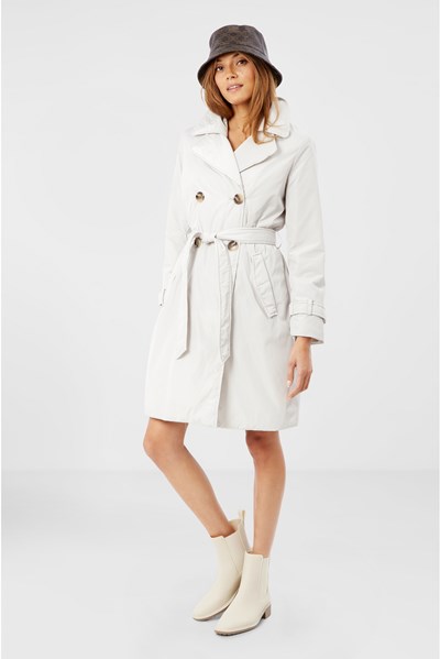 Double Breasted Padded Trench Coat