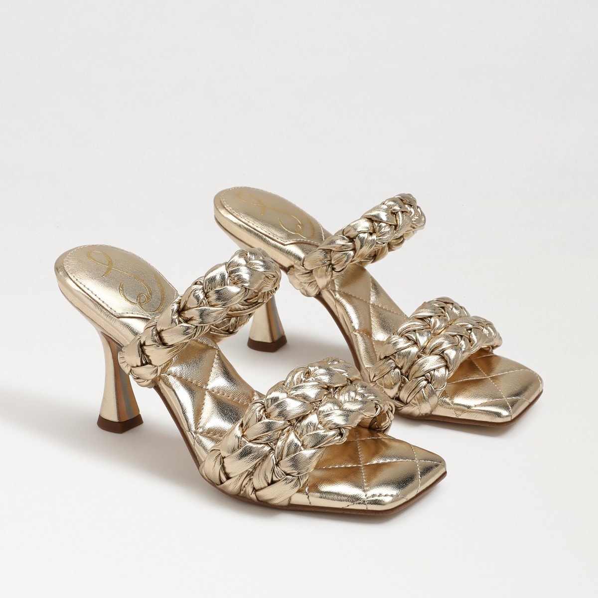 Sam edelman gold mules Clearance