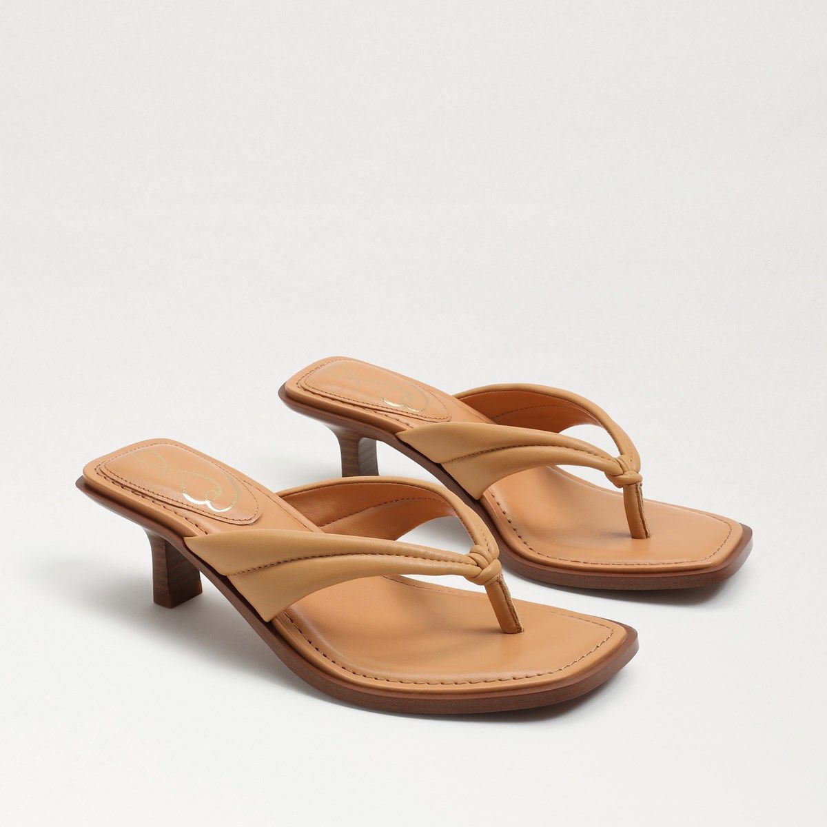 kitten heel thong sandals
