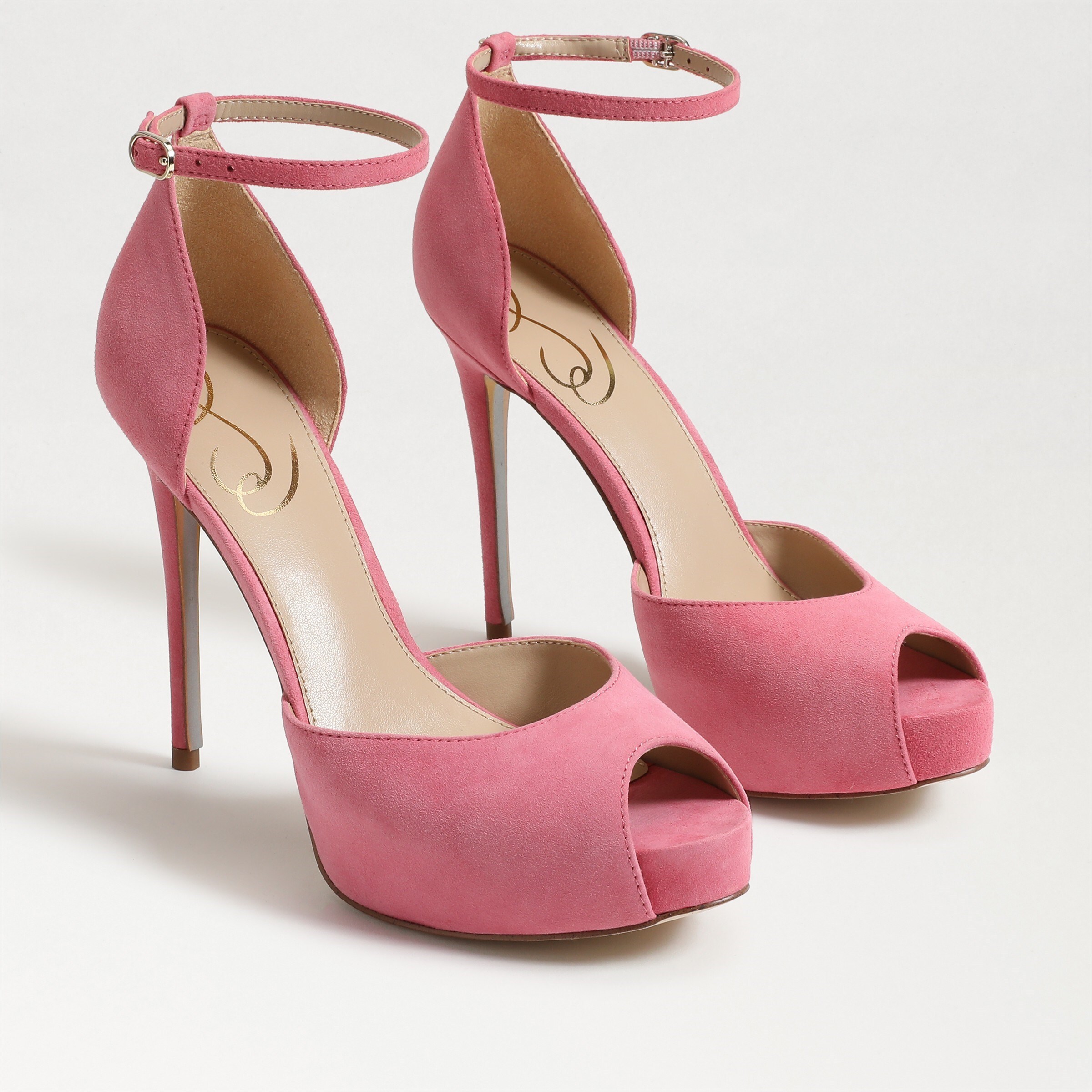 champagne platform heels