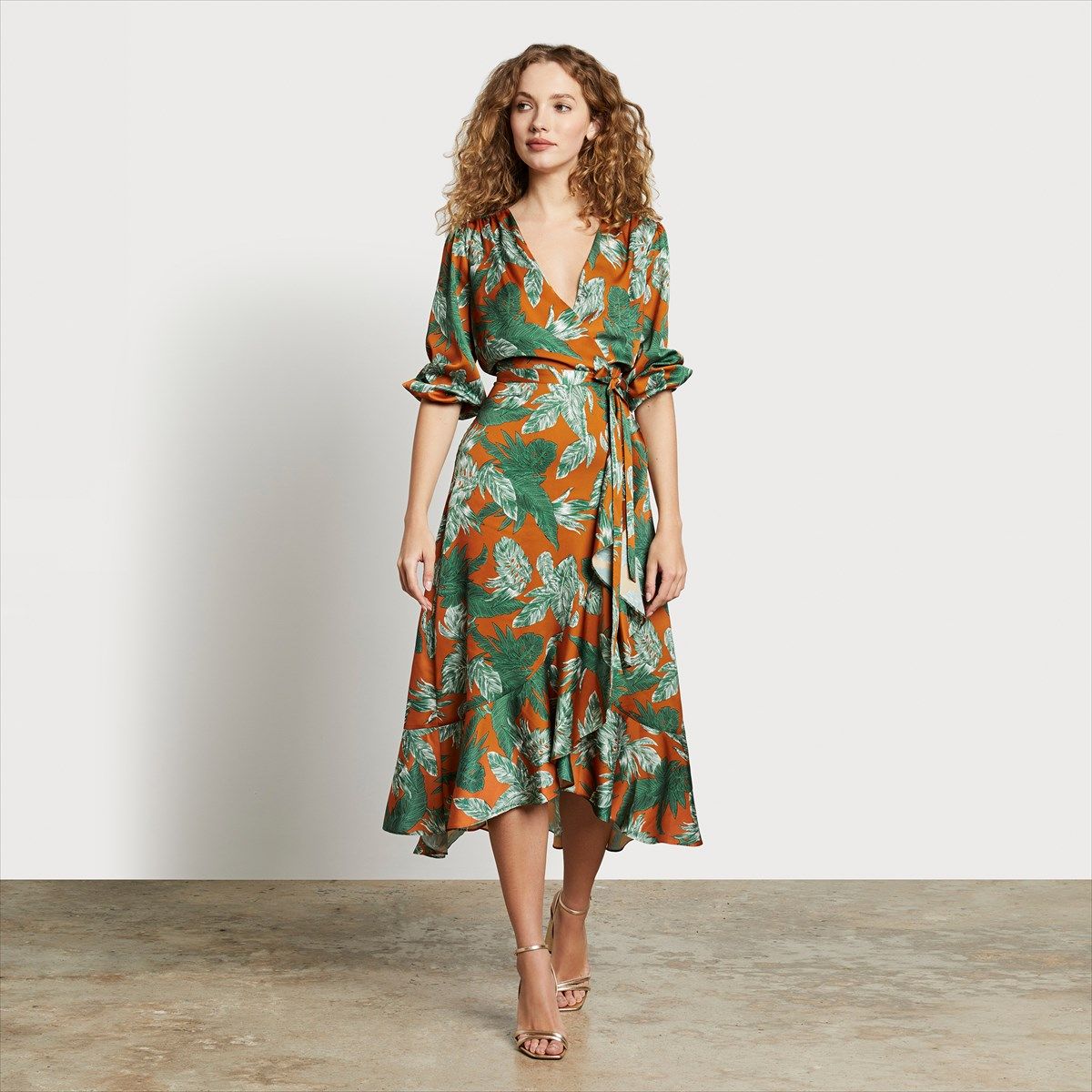 Sam Edelman V-neck Wrap Midi Dress 