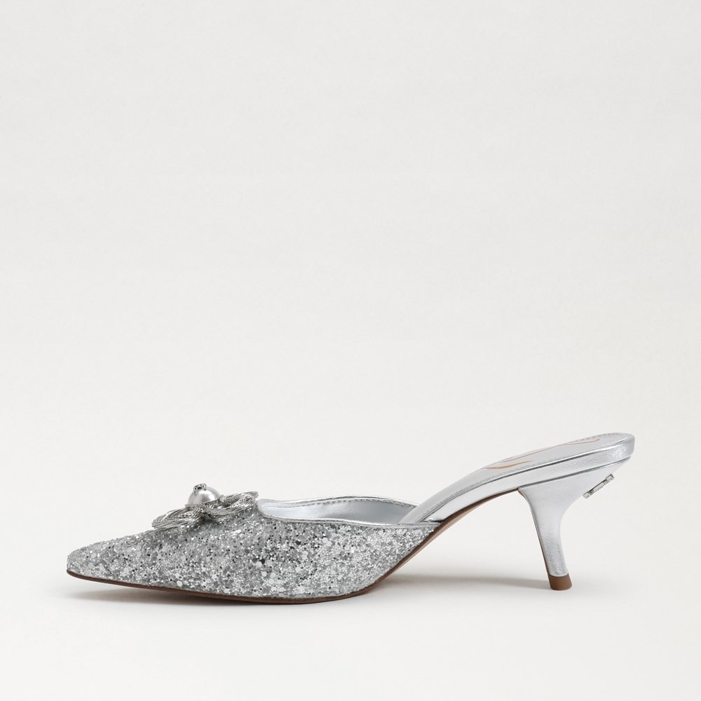Sam Edelman Brit Luster Kitten Heel Mule Women s Heels